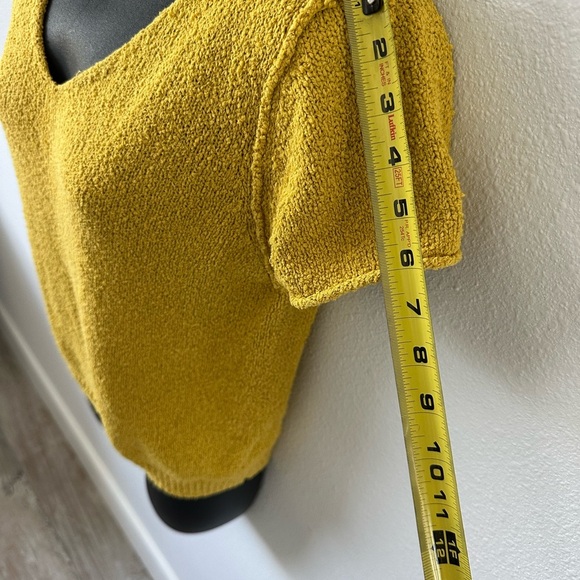 Anthropologie Mustard Textured Knit Top - Picture 10 of 10